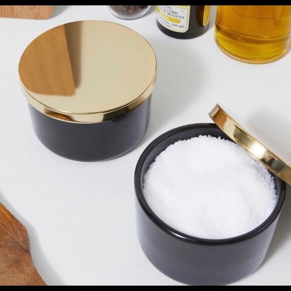 Z Gallerie Canisters Multi-Use Storage Duo Fabfitfun FFF Summer 2022 NEW Black - Picture 4 of 5